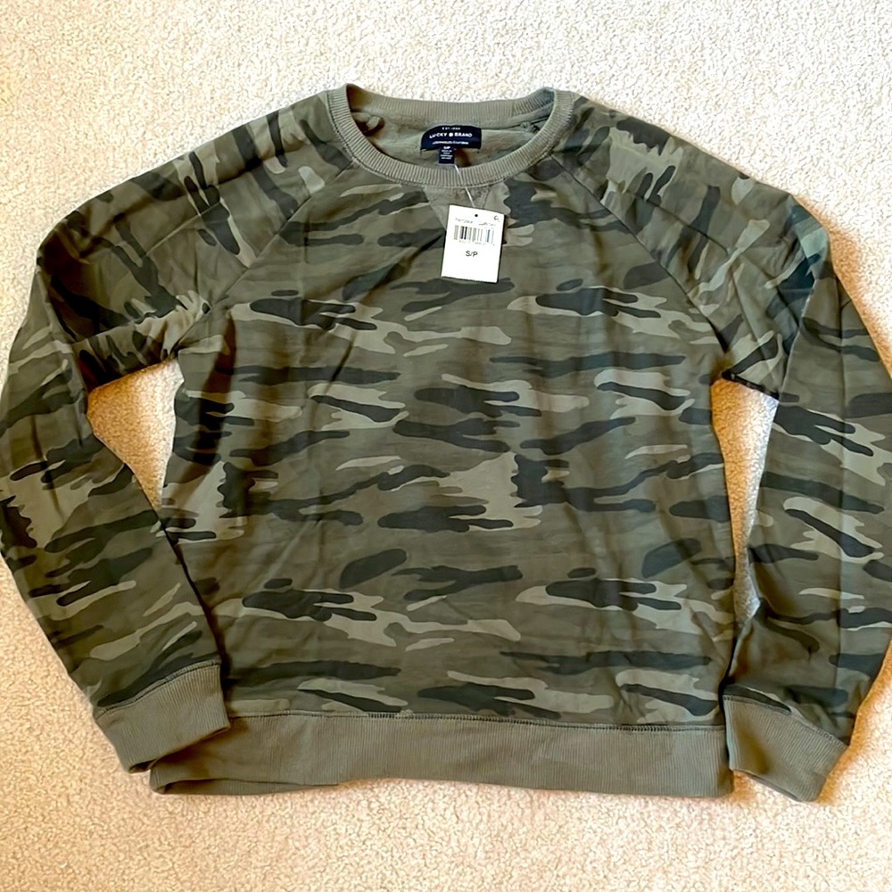 NWT Lucky Brand Camo Sweatshirt